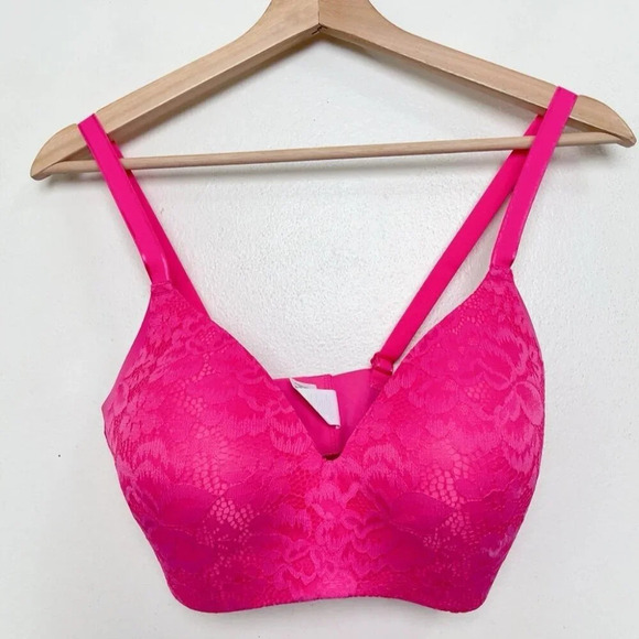 Knix Womens 6  WingWoman Contour Bra Pink Lace - Picture 2 of 7